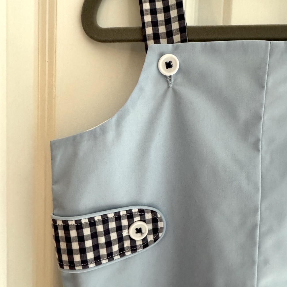 The Beaufort Bonnet Company TBBC Teddy's Jon Jon Romper Blue Boys - Picture 2 of 3